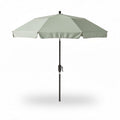 Parasol déporté en aluminium 250 cm avec toile vert clair pour jardin