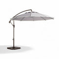 Parasol déporté en aluminium gris avec base de stabilisation 200 x 200 x 250cm